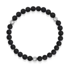 Браслет из бусин с ониксом