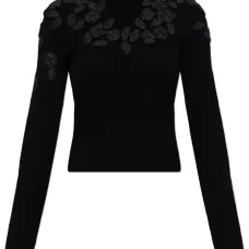 Топ с цветочной вышивкой