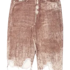 Джинсовая юбка с эффектом потертости