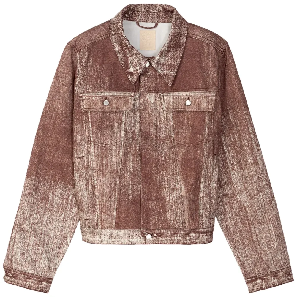 Джинсовая куртка с эффектом потертости