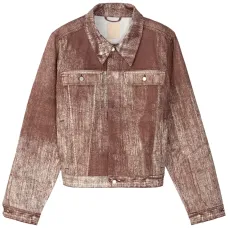 Джинсовая куртка с эффектом потертости