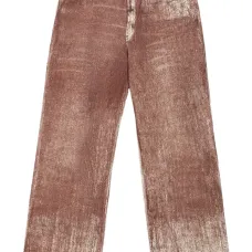 Прямые джинсы с эффектом потертости