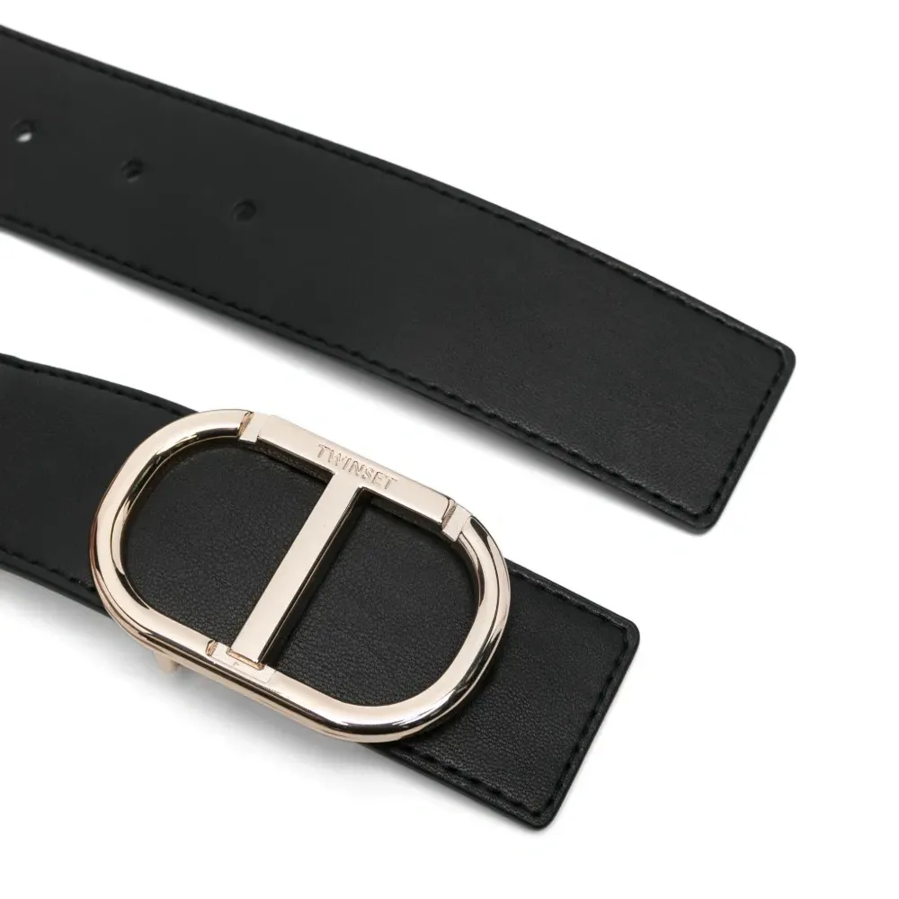 Ремень с пряжкой-логотипом