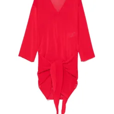 Платье мини с V-образным вырезом Платье мини с V-образным вырезом