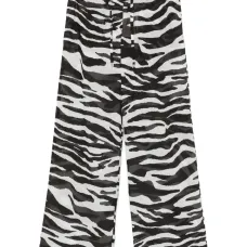 Прозрачные брюки с зебровым принтом