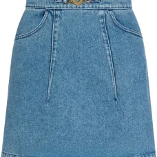 Джинсовая юбка мини А-силуэта