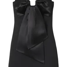 Платье мини с бантом