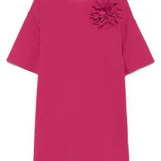 Платье с цветочной аппликацией