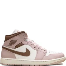 Кроссовки Jordan 1 Mid Pink Oxford/Brown