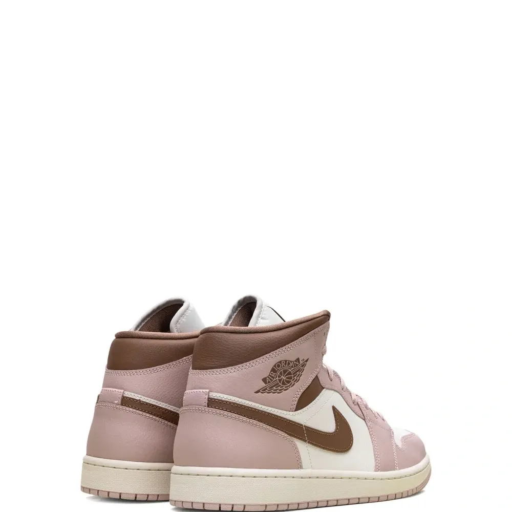 Кроссовки Jordan 1 Mid Pink Oxford/Brown