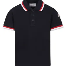 Рубашка поло с отделкой в полоску Рубашка поло с отделкой в полоску