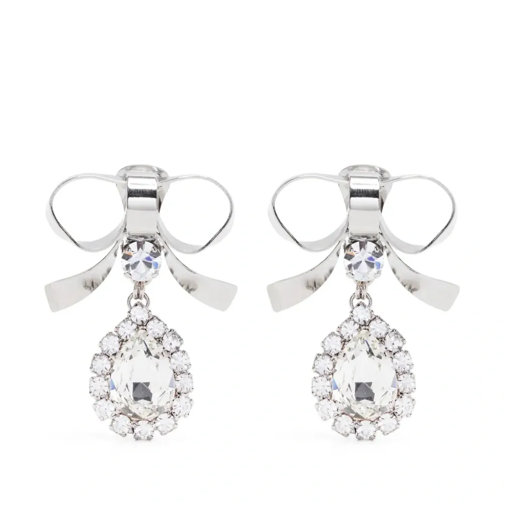 Серьги-подвески с кристаллами