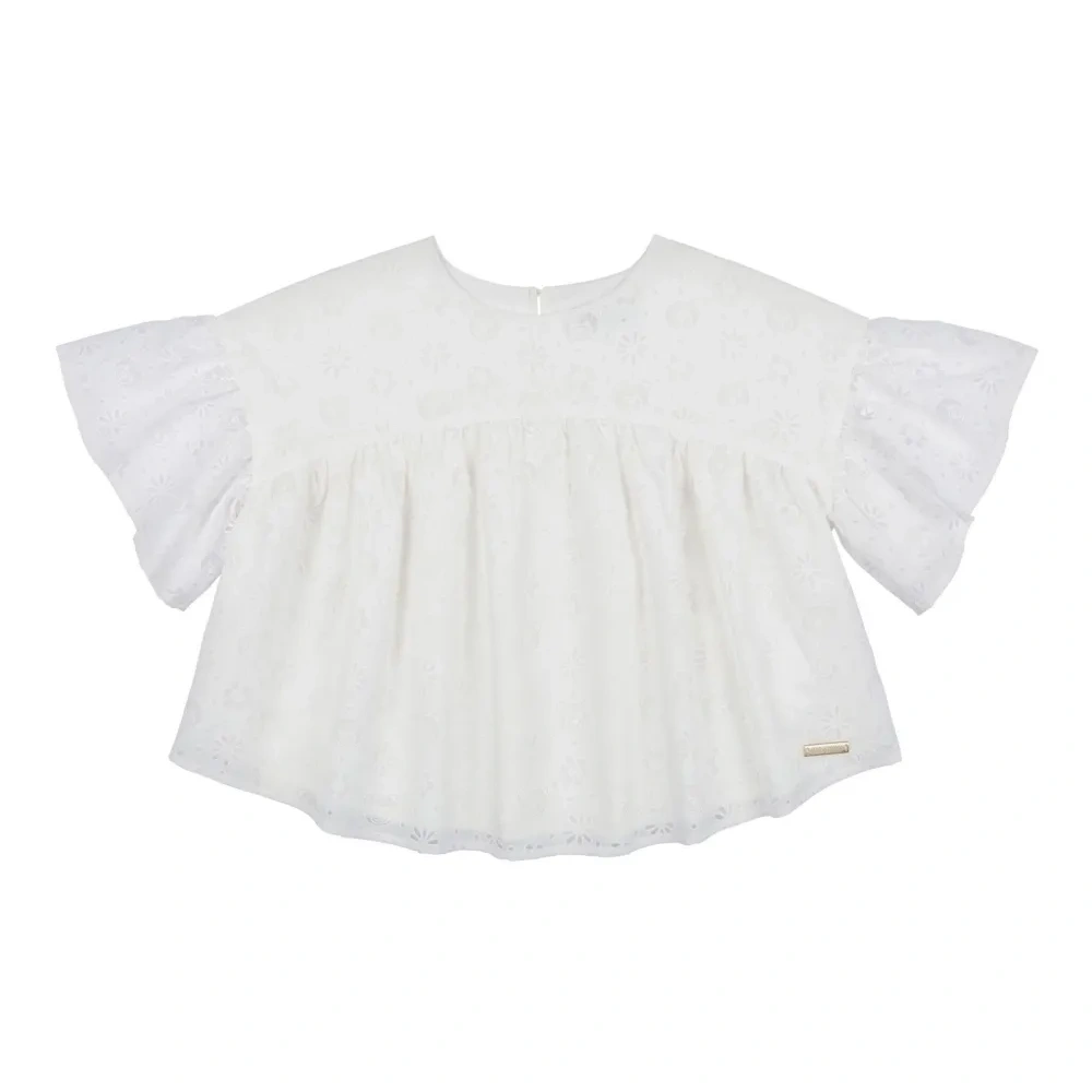 Топ с английской вышивкой