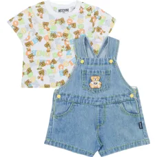 Комплект из топа и шортов с принтом