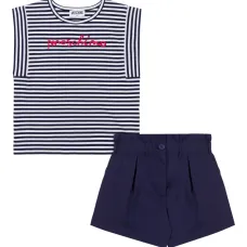 Комплект из футболки и шортов с логотипом Комплект из футболки и шортов с логотипом