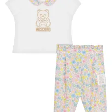 Комплект из топа и брюк с цветочным принтом Комплект из топа и брюк с цветочным принтом