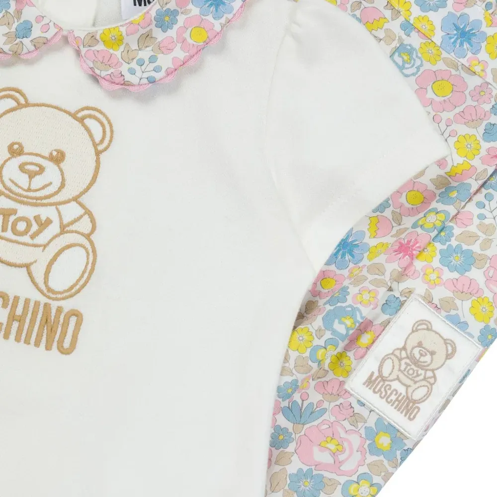 Комплект из топа и брюк с цветочным принтом