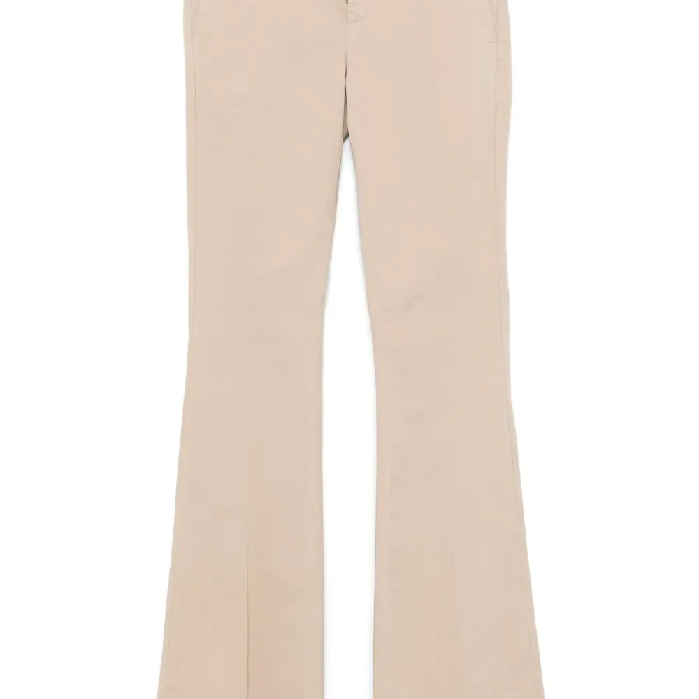 Расклешенные твиловые брюки