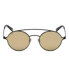 Солнцезащитные очки в круглой оправе с двойным мостом