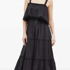 Платье миди с оборками