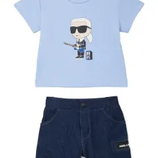 Комплект из футболки и шортов с логотипом Комплект из футболки и шортов с логотипом