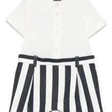 Ромпер со вставками в полоску