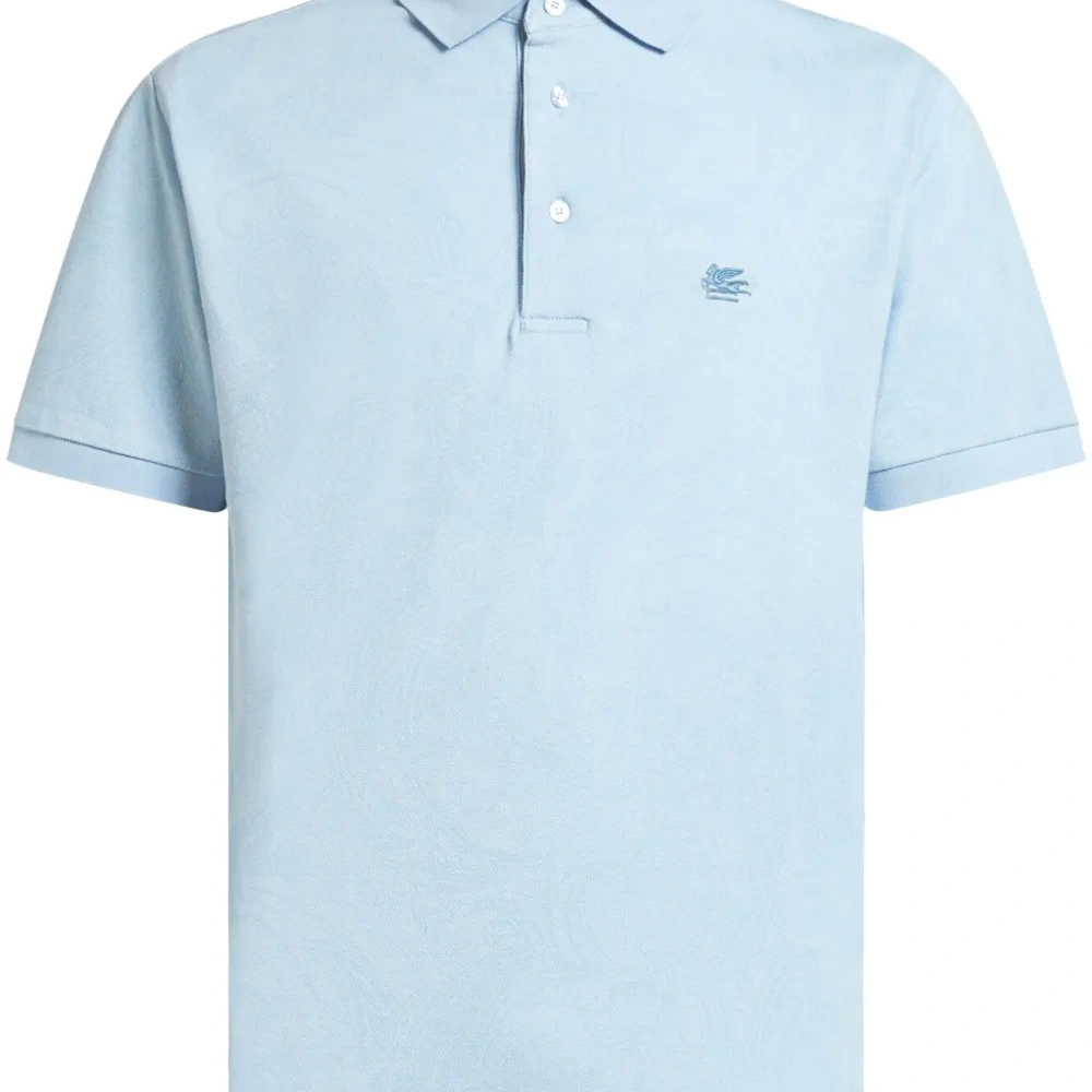 Жаккардовая рубашка поло с узором пейсли