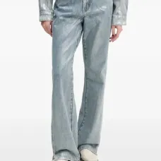 Джинсы с эффектом металлик Джинсы с эффектом металлик