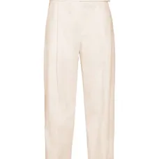 Брюки с завышенной талией и складками