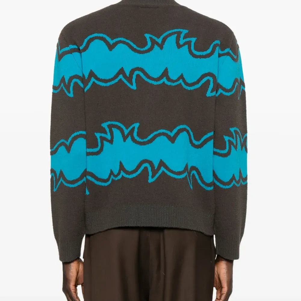 Жаккардовый кардиган на молнии