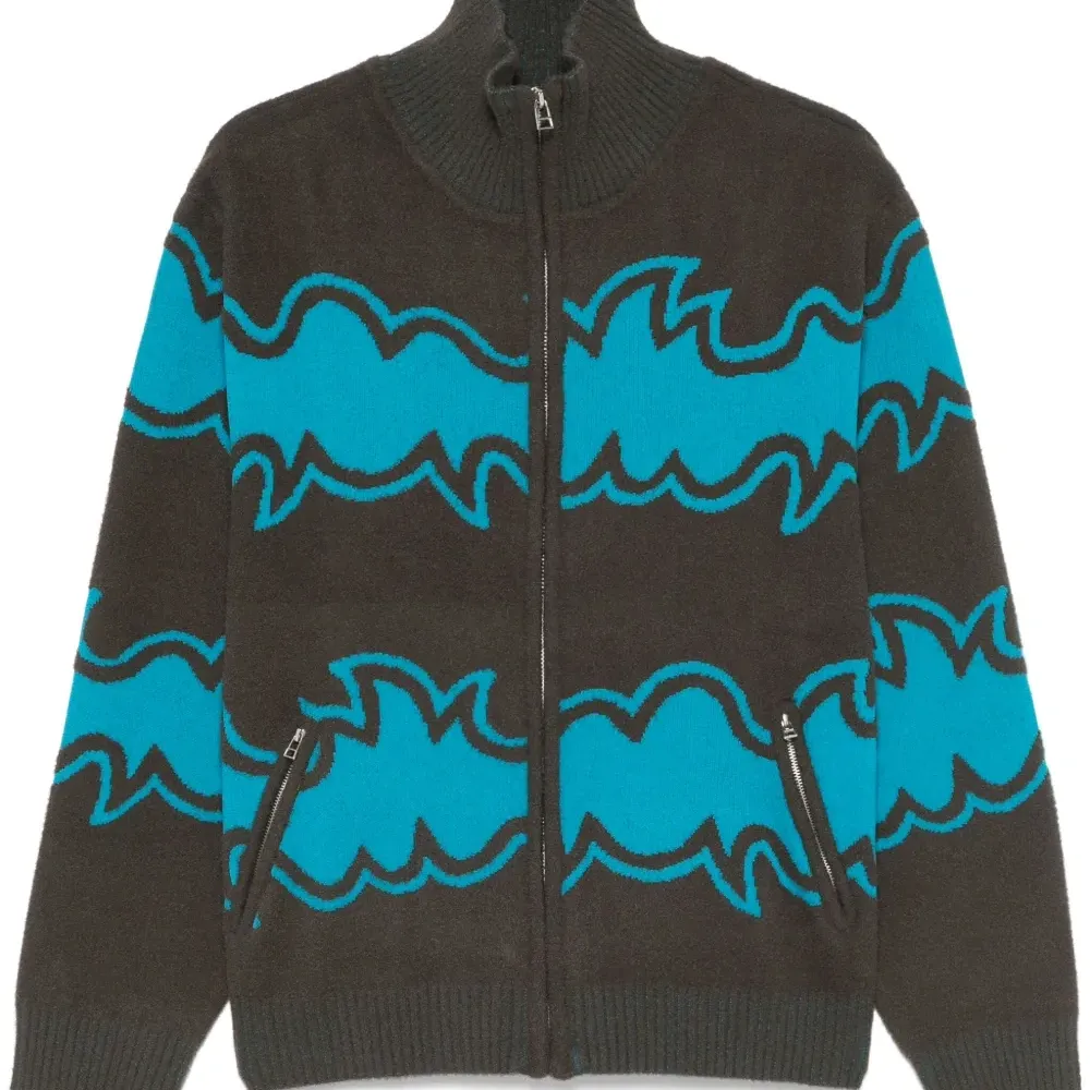 Жаккардовый кардиган на молнии