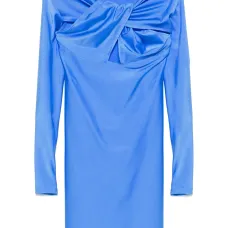 Платье мини с драпировкой и вырезами