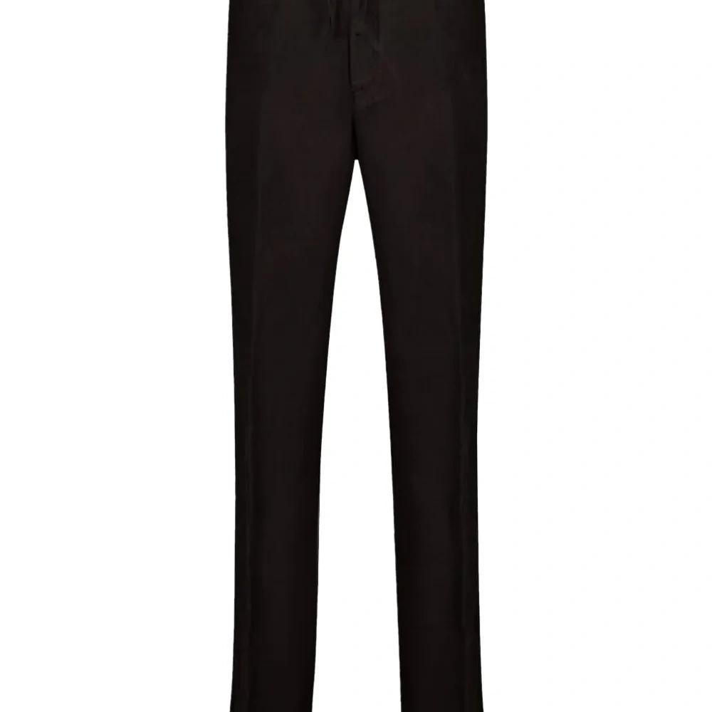 Льняные брюки прямого кроя