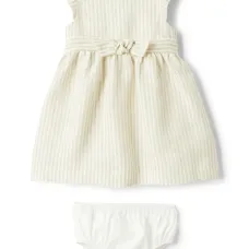 льняное платье в полоску