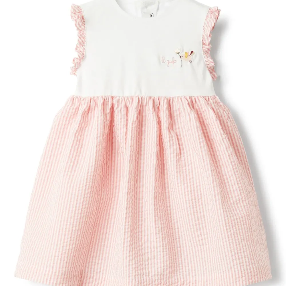 Платье с вышитым логотипом