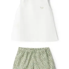 Комплект из топа и шортов с цветочным принтом