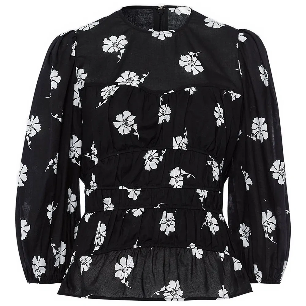 Блузка с цветочным принтом