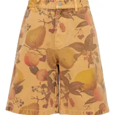 Джинсовые шорты с принтом