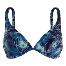 Топ-бикини с принтом "павлиний хвост"