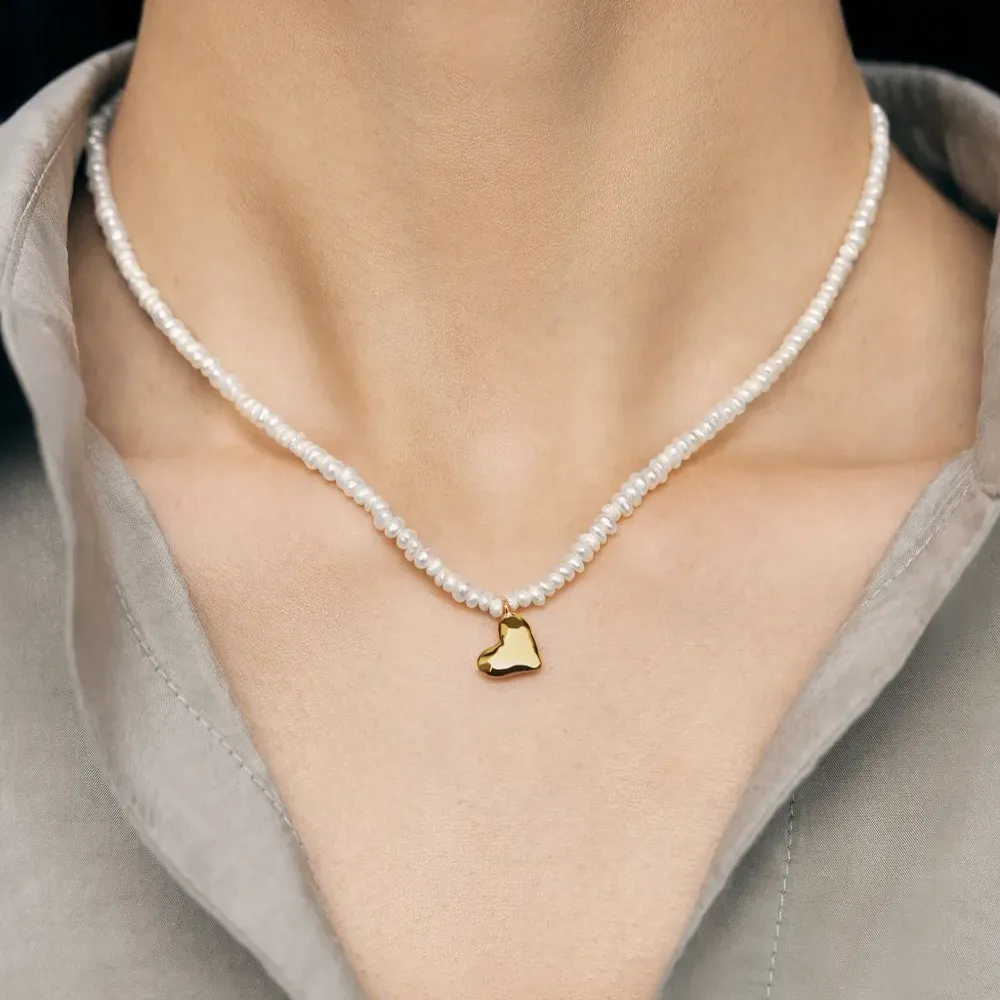 Колье Heart Mini Pearl