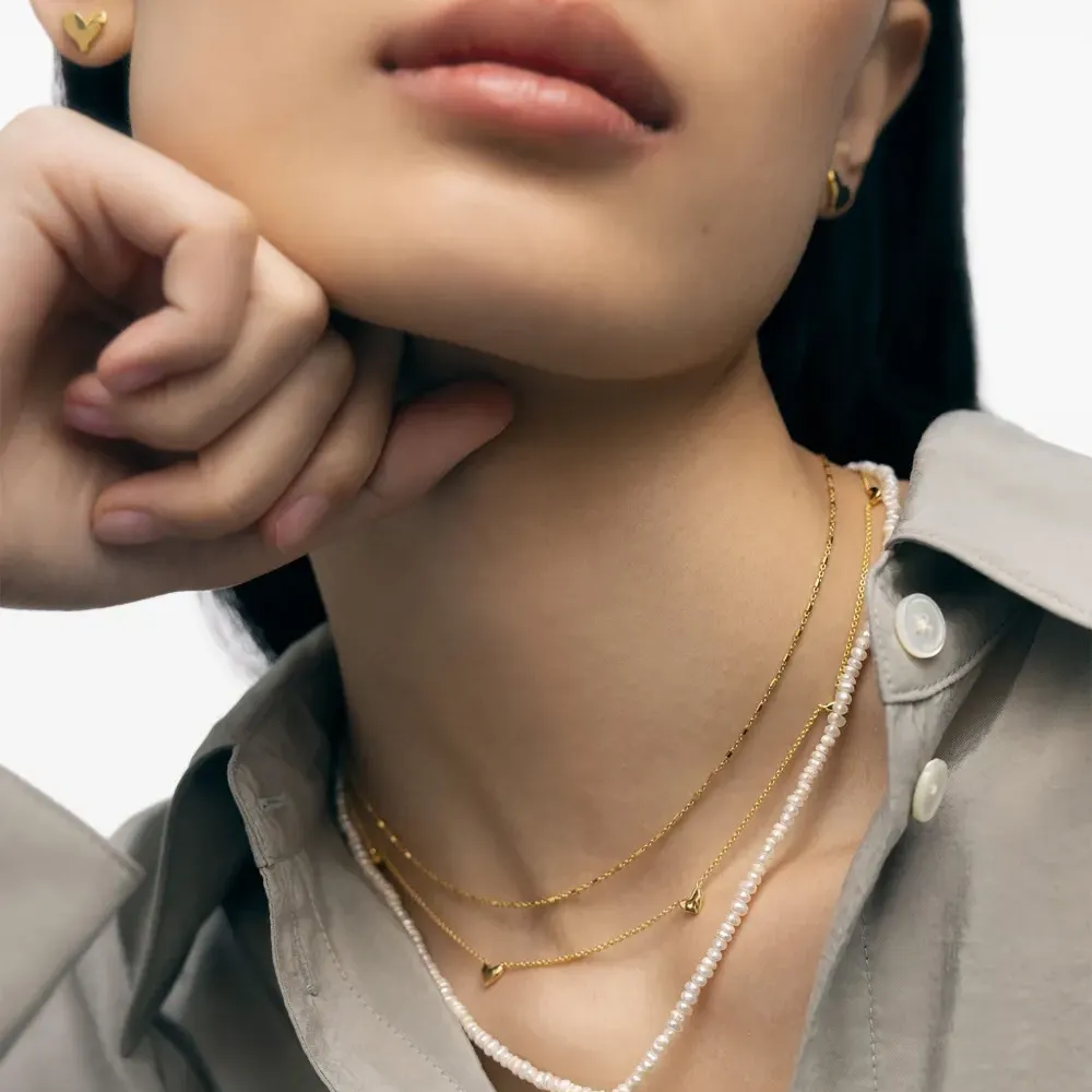 Колье Heart Mini Pearl