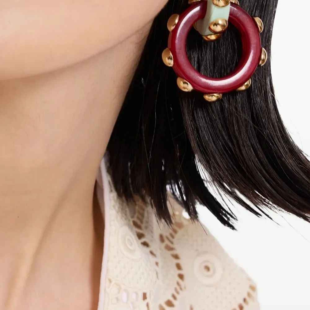 двойные серьги-кольца двойные серьги-кольца