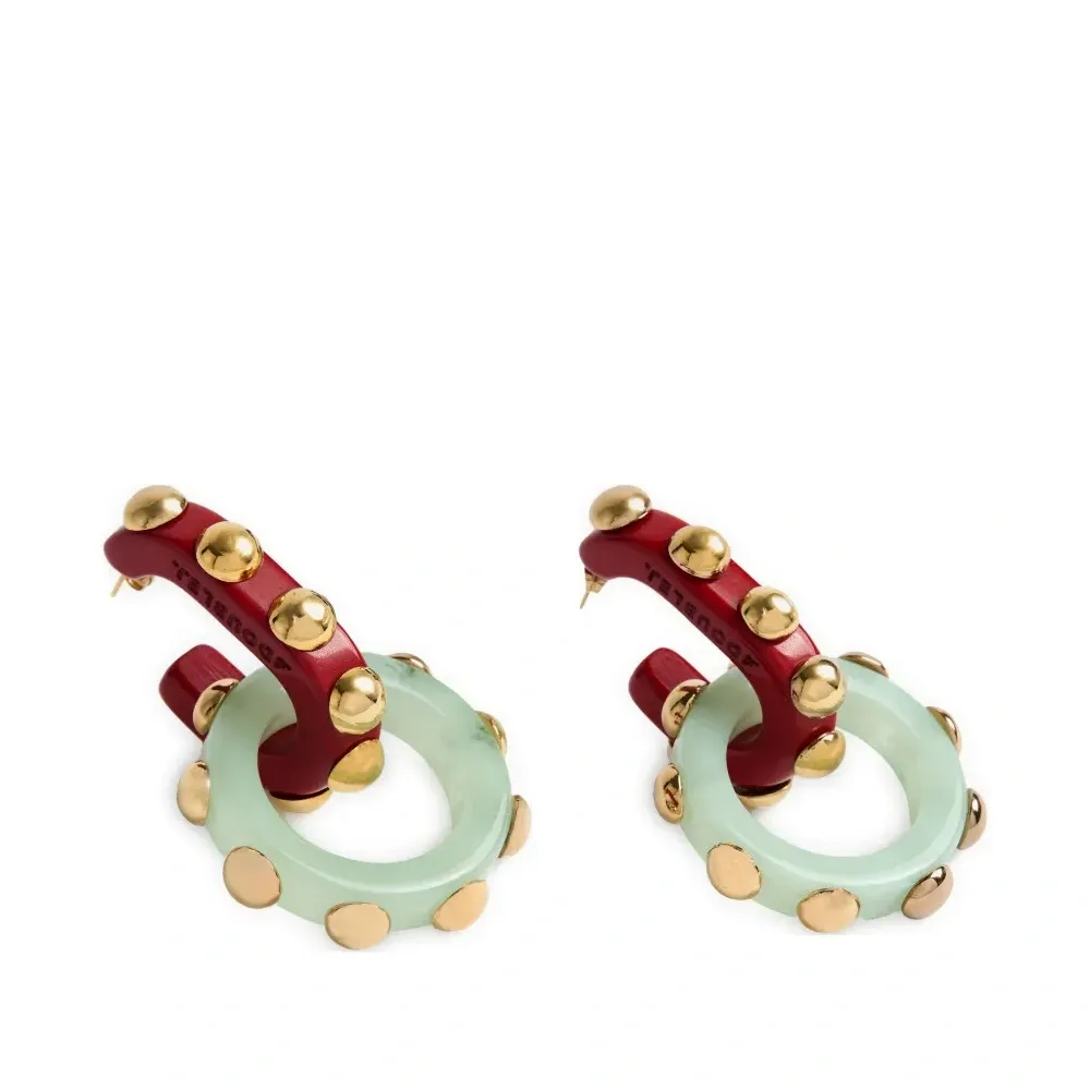 двойные серьги-кольца двойные серьги-кольца