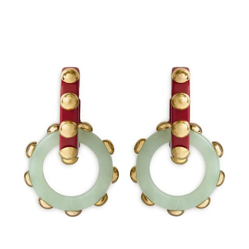 двойные серьги-кольца