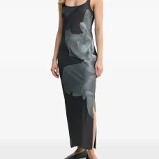 Макси-платье-комбинация с принтом