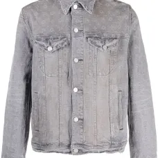 Джинсовая куртка жаккардовым узором