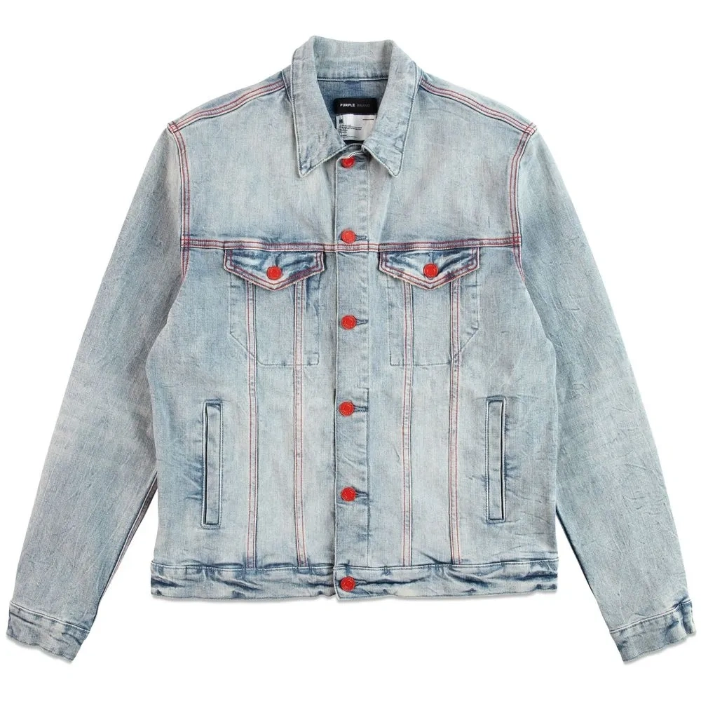 Джинсовая куртка с контрастной строчкой