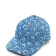 Джинсовая кепка с узором