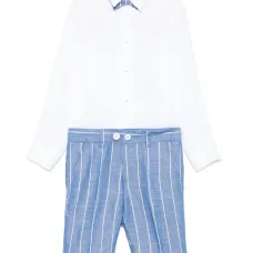 Комплект из футболки и полосатых шортов Комплект из футболки и полосатых шортов