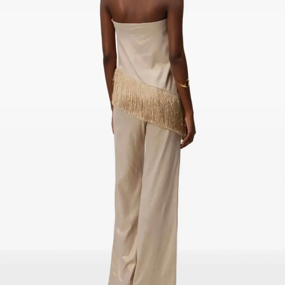 Брюки с эффектом металлик